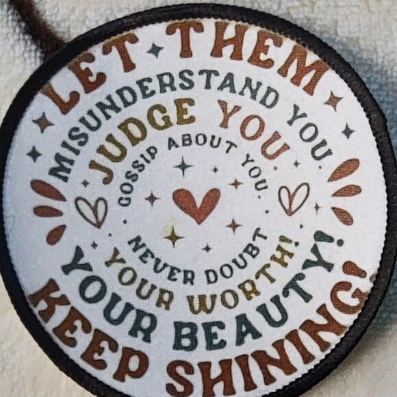 Let Them Sublimation DYI Fabric Hat Patch Glue Iron On Sew Hat Patch - Picture 2 of 5